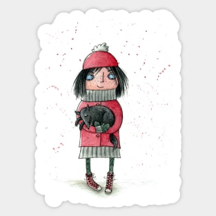 Rotkäppchen liebt den Wolf - Little Red Riding Hood Loves The Wolf Sticker